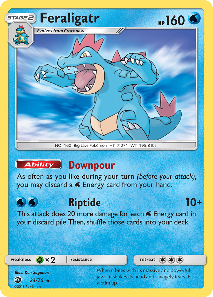 Feraligatr (24/70) [Sun & Moon: Dragon Majesty] | Good Games Cannington