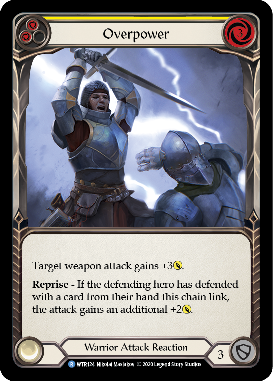 Overpower (Yellow) [U-WTR124] (Welcome to Rathe Unlimited)  Unlimited Rainbow Foil | Good Games Cannington