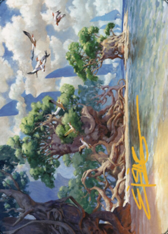 Yavimaya Coast Art Card (Gold-Stamped Signature) [Dominaria United Art Series] | Good Games Cannington