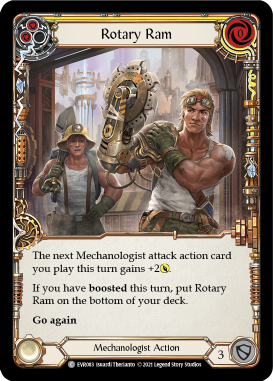 Rotary Ram (Yellow) [EVR083] (Everfest)  1st Edition Rainbow Foil | Good Games Cannington