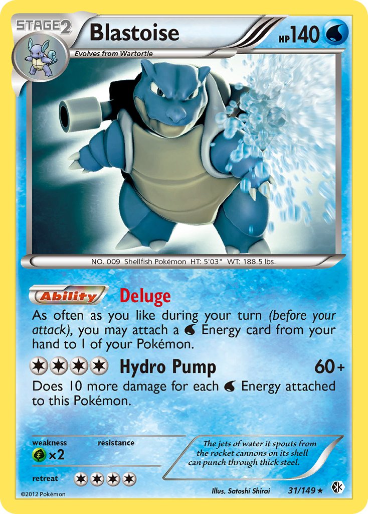Blastoise (31/149) (Theme Deck Exclusive) [Black & White: Boundaries Crossed] | Good Games Cannington