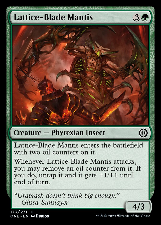 Lattice-Blade Mantis [Phyrexia: All Will Be One] | Good Games Cannington