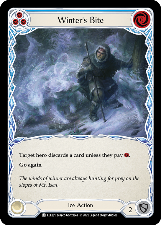 Winter's Bite (Blue) [ELE171] (Tales of Aria)  1st Edition Normal | Good Games Cannington