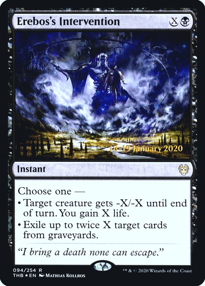 Erebos's Intervention [Theros Beyond Death Prerelease Promos] | Good Games Cannington