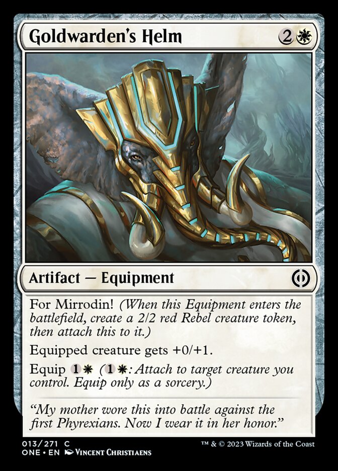 Goldwarden's Helm [Phyrexia: All Will Be One] | Good Games Cannington