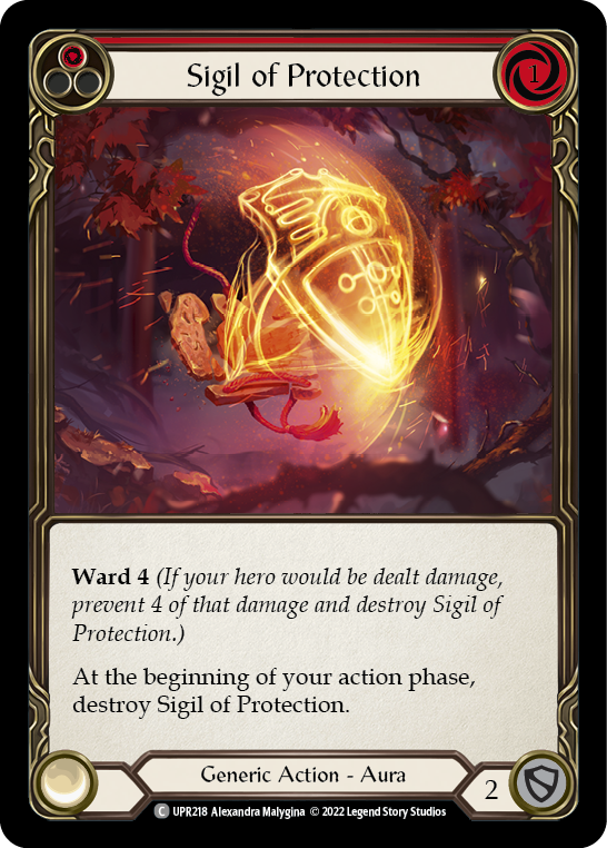 Sigil of Protection (Red) [UPR218] (Uprising)  Rainbow Foil | Good Games Cannington