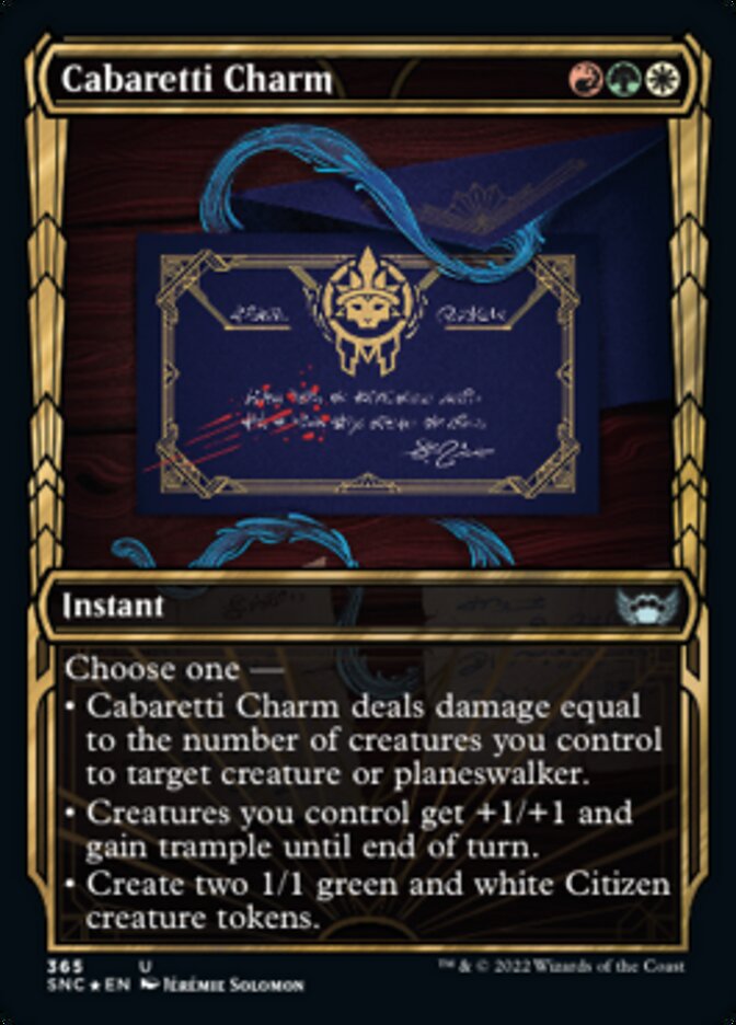 Cabaretti Charm (Showcase Golden Age Gilded Foil) [Streets of New Capenna] | Good Games Cannington