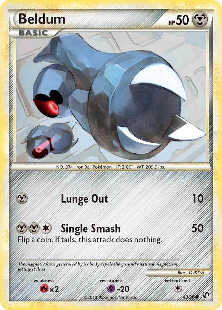 Beldum (43/90) [HeartGold & SoulSilver: Undaunted] | Good Games Cannington