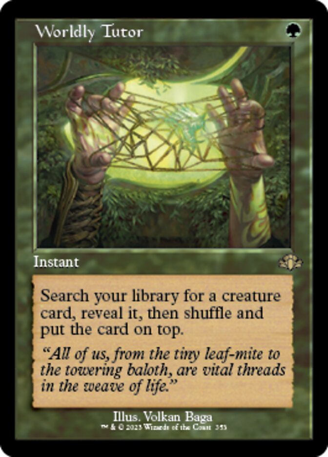 Worldly Tutor (Retro) [Dominaria Remastered] | Good Games Cannington