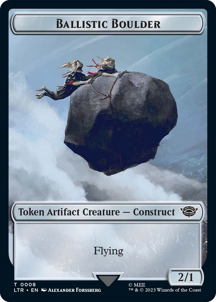 Ballistic Boulder // Food Token (09) Double-Sided Token [The Lord of the Rings: Tales of Middle-Earth Tokens] | Good Games Cannington