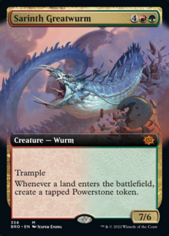 Sarinth Greatwurm (Extended Art) [The Brothers' War] | Good Games Cannington