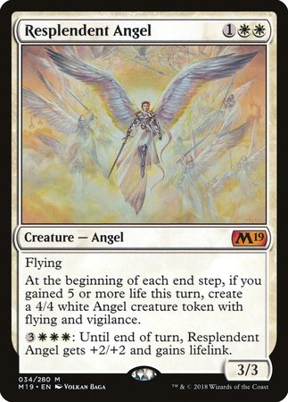 Resplendent Angel [Core Set 2019] | Good Games Cannington