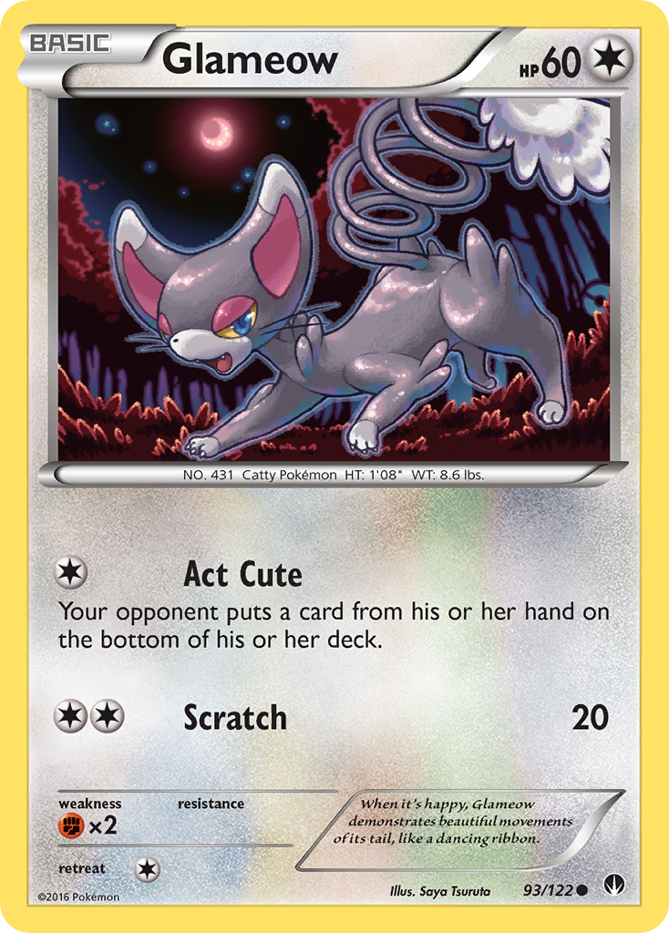Glameow (93/122) [XY: BREAKpoint] | Good Games Cannington