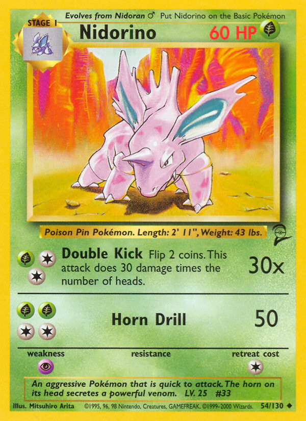 Nidorino (54/130) [Base Set 2] | Good Games Cannington