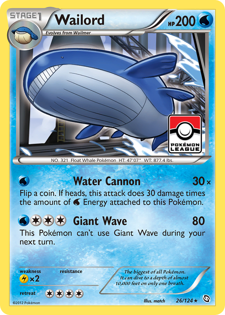 Wailord (26/124) [Black & White: Dragons Exalted] | Good Games Cannington