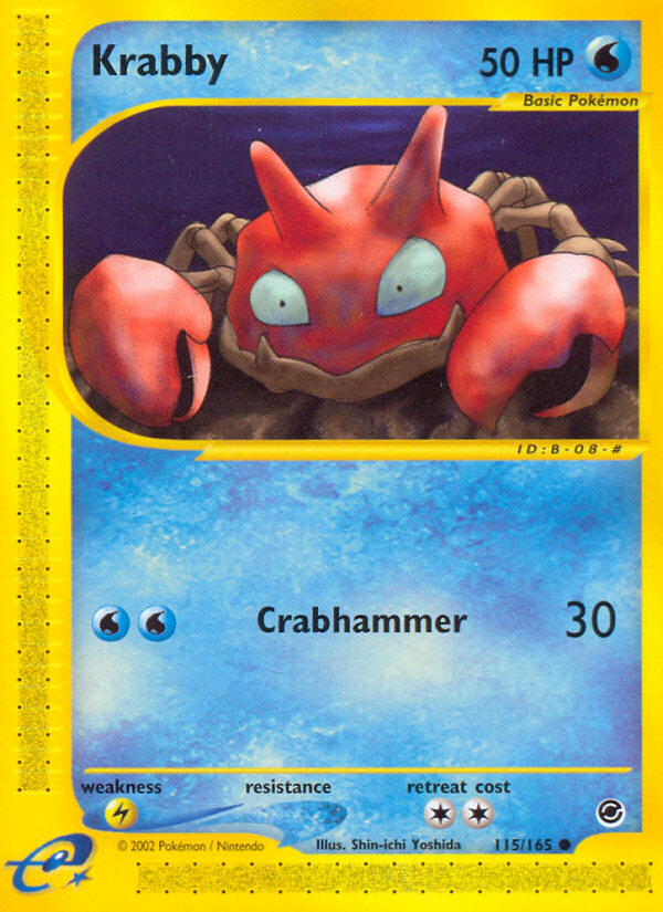 Krabby (115/165) [Expedition: Base Set] | Good Games Cannington