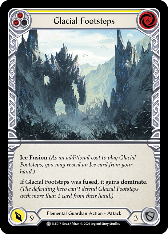 Glacial Footsteps (Yellow) [ELE017] (Tales of Aria)  1st Edition Normal | Good Games Cannington