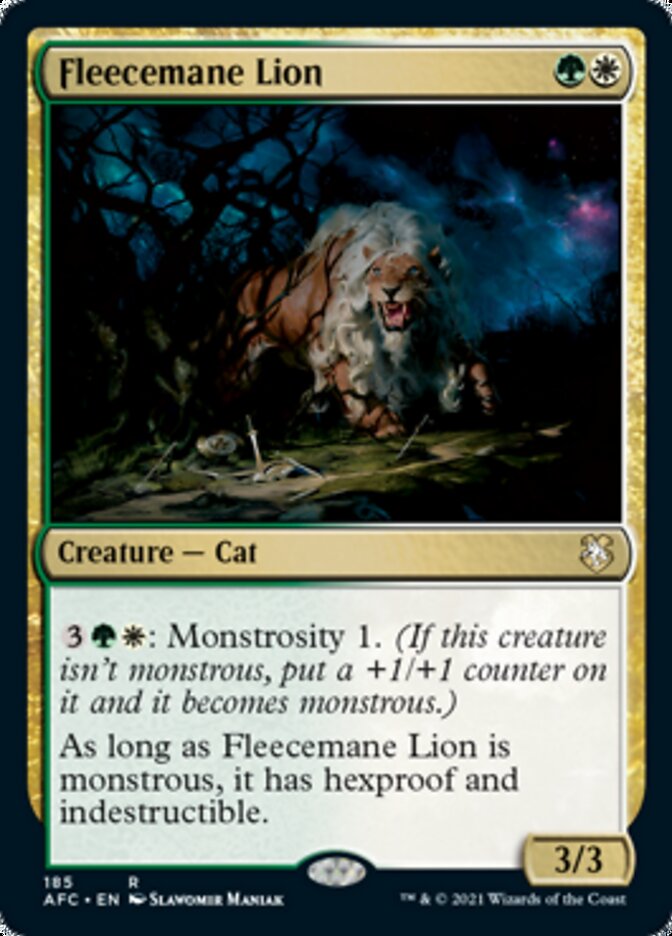 Fleecemane Lion [Dungeons & Dragons: Adventures in the Forgotten Realms Commander] | Good Games Cannington