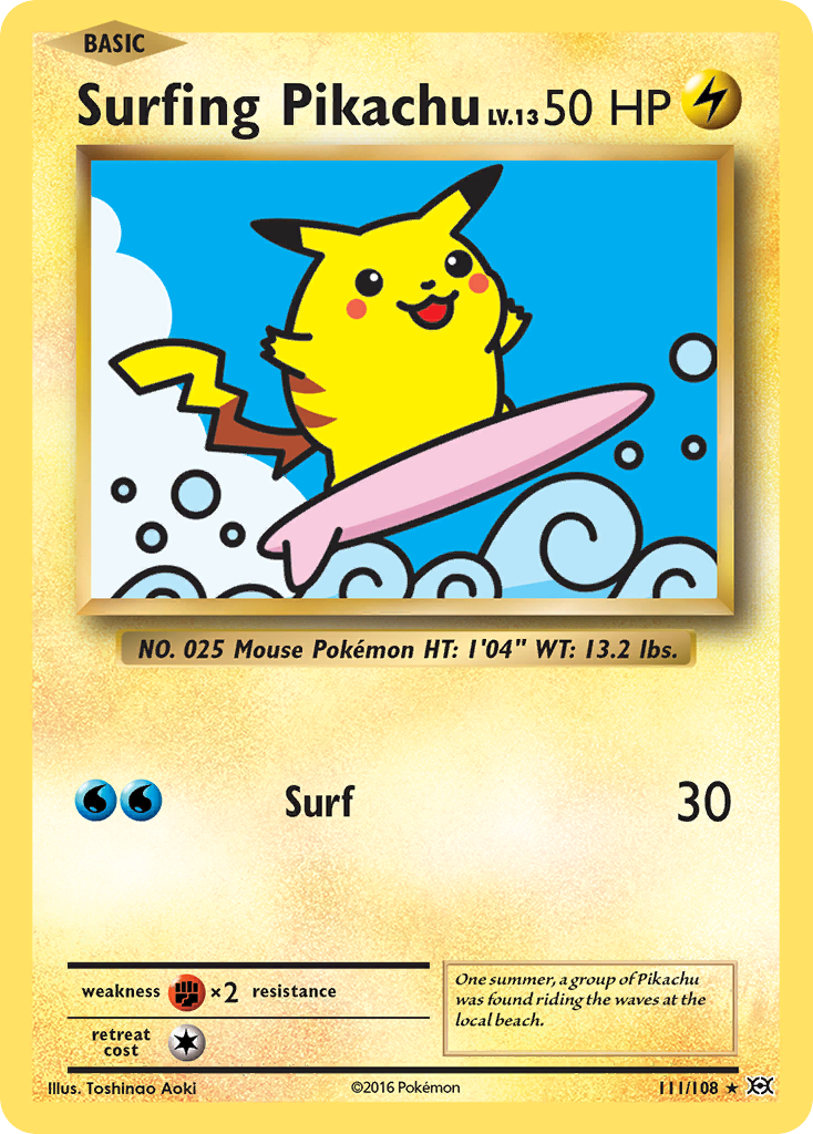 Surfing Pikachu (111/108) [XY: Evolutions] | Good Games Cannington