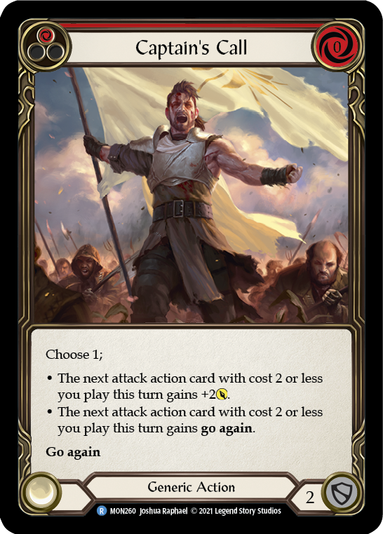 Captain's Call (Red) [MON260-RF] 1st Edition Rainbow Foil | Good Games Cannington