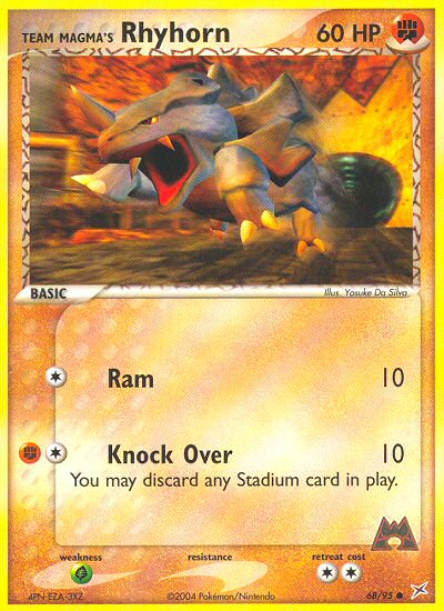 Team Magma's Rhyhorn (68/95) [EX: Team Magma vs Team Aqua] | Good Games Cannington