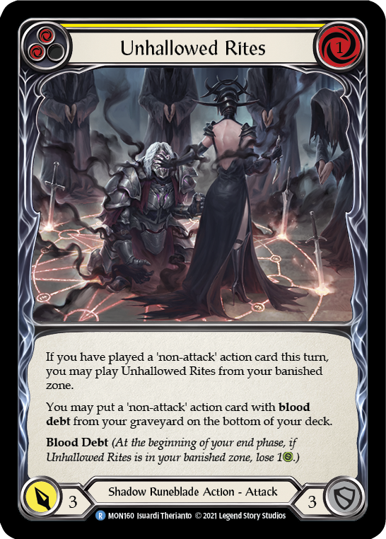 Unhallowed Rites (Yellow) [MON160] 1st Edition Normal | Good Games Cannington