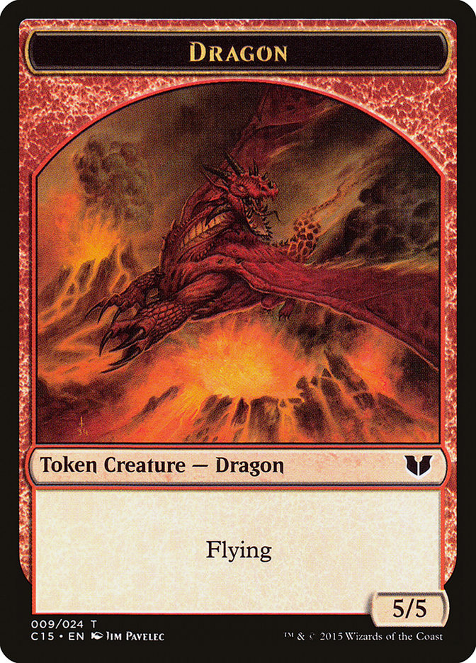 Dragon // Dragon Double-Sided Token [Commander 2015 Tokens] | Good Games Cannington