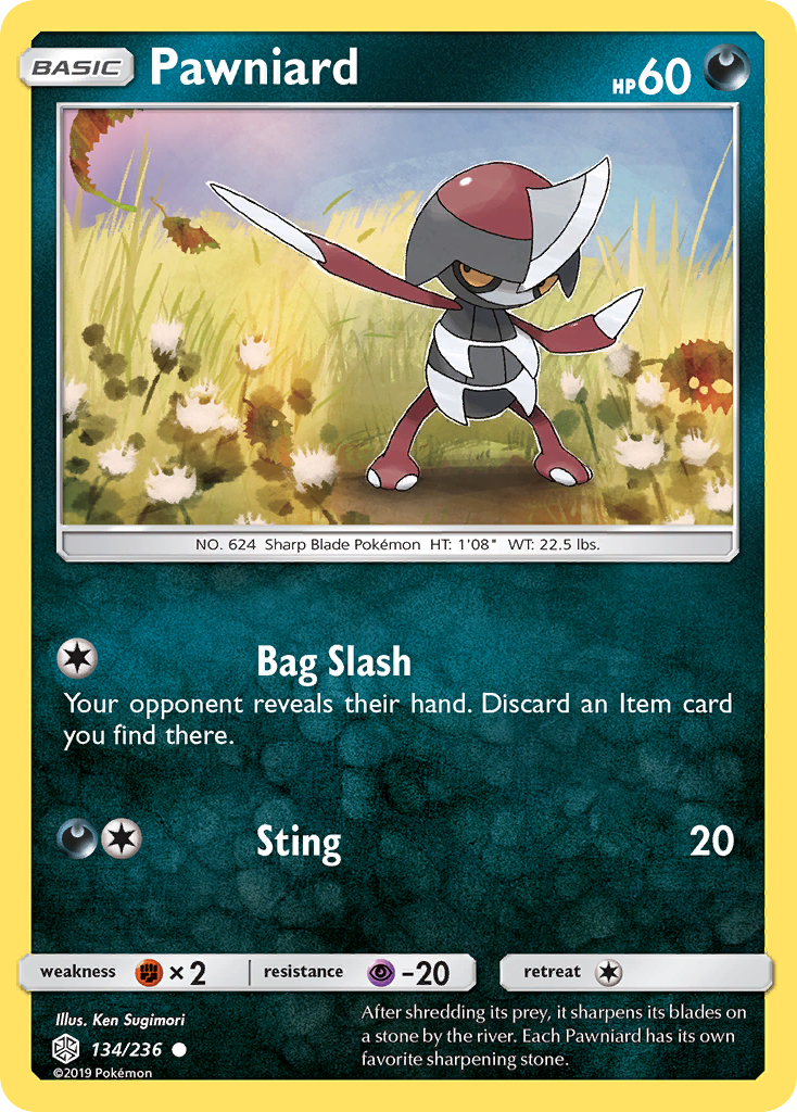 Pawniard (134/236) [Sun & Moon: Cosmic Eclipse] | Good Games Cannington