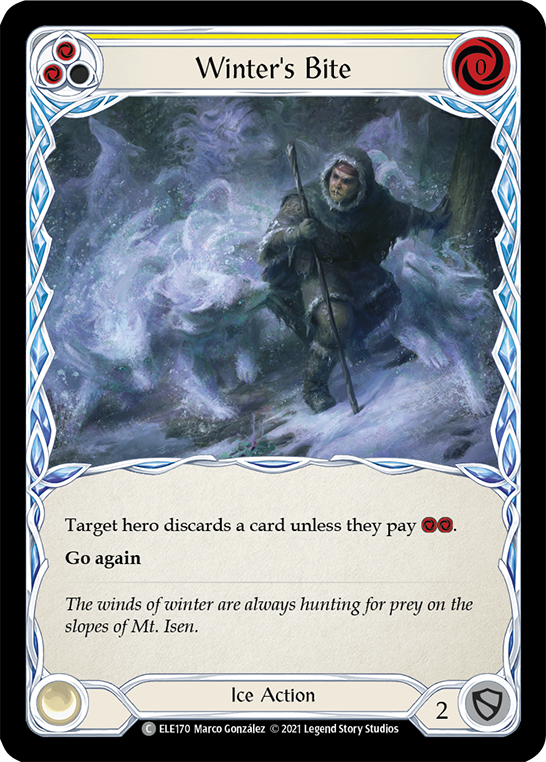 Winter's Bite (Yellow) [ELE170] (Tales of Aria)  1st Edition Normal | Good Games Cannington