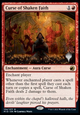 Curse of Shaken Faith (Promo Pack) [Innistrad: Midnight Hunt Promos] | Good Games Cannington