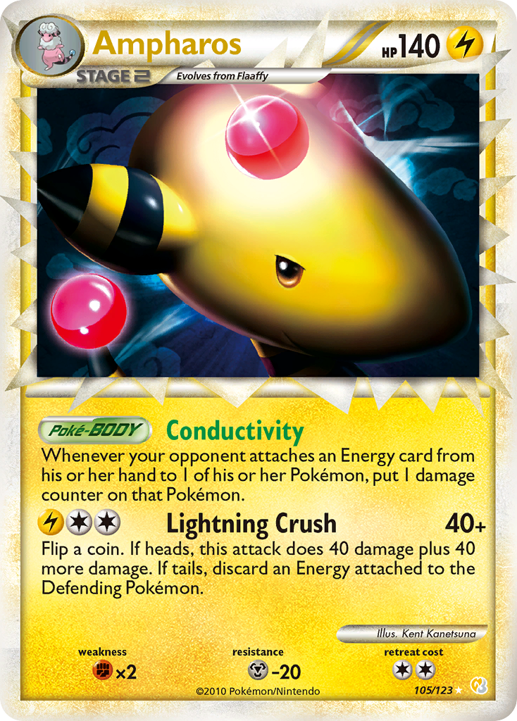 Ampharos (105/123) [HeartGold & SoulSilver: Base Set] | Good Games Cannington