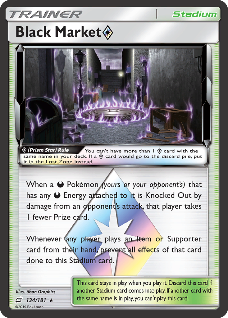 Black Market (134/181) (Prism Star) [Sun & Moon: Team Up] | Good Games Cannington