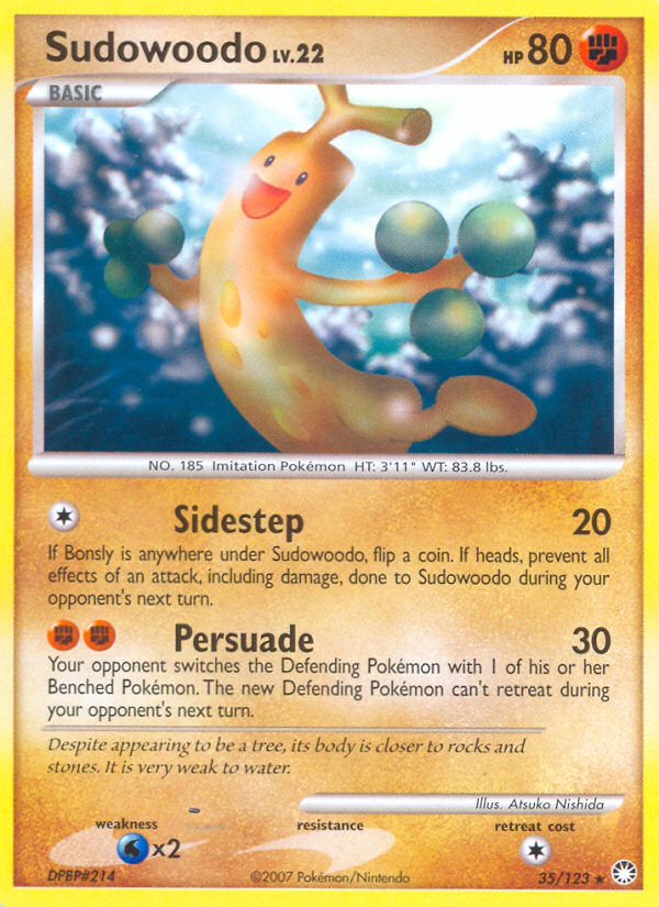 Sudowoodo (35/123) [Diamond & Pearl: Mysterious Treasures] | Good Games Cannington