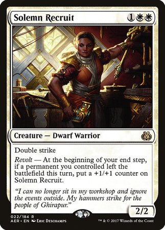 Solemn Recruit [Aether Revolt] | Good Games Cannington