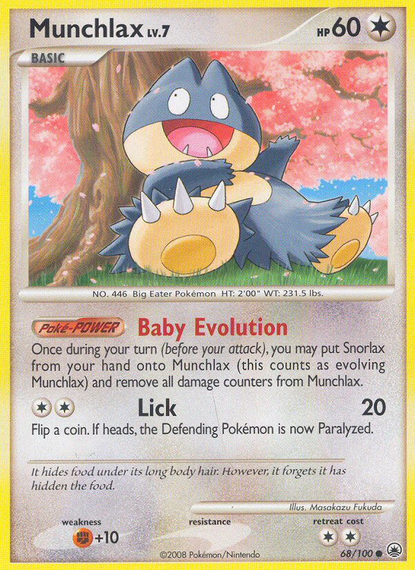 Munchlax (68/100) [Diamond & Pearl: Majestic Dawn] | Good Games Cannington