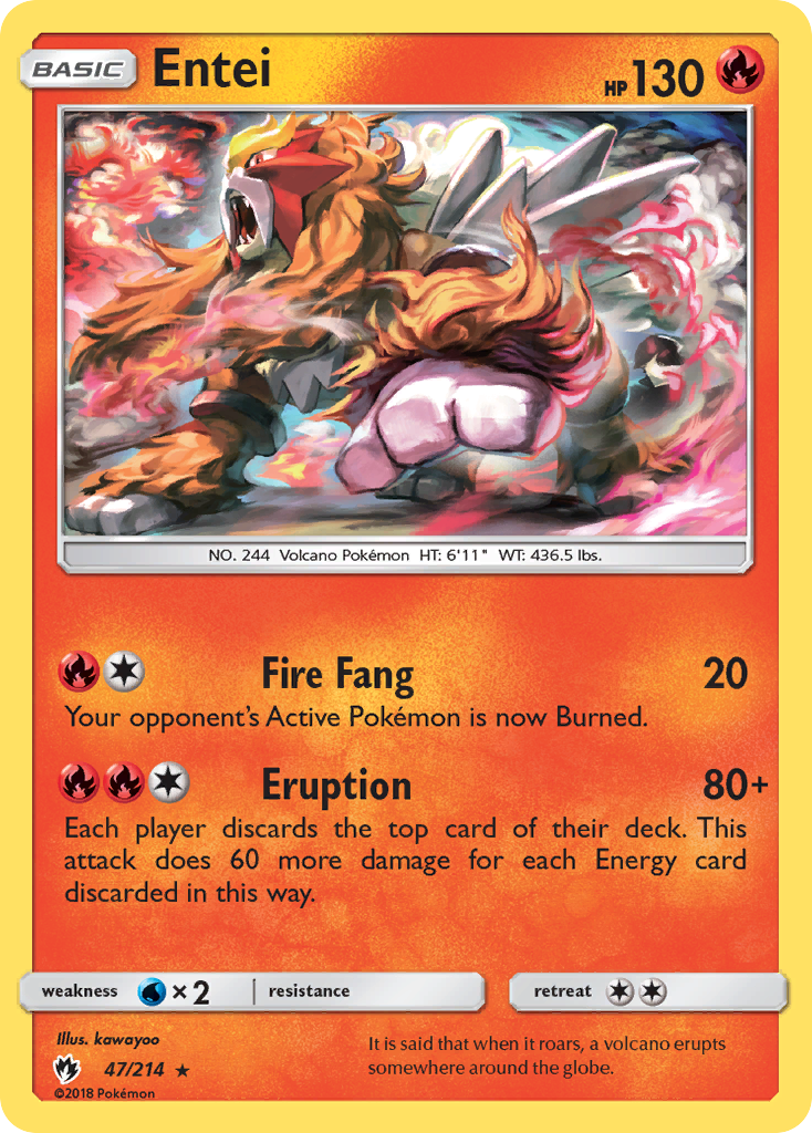 Entei (47/214) [Sun & Moon: Lost Thunder] | Good Games Cannington