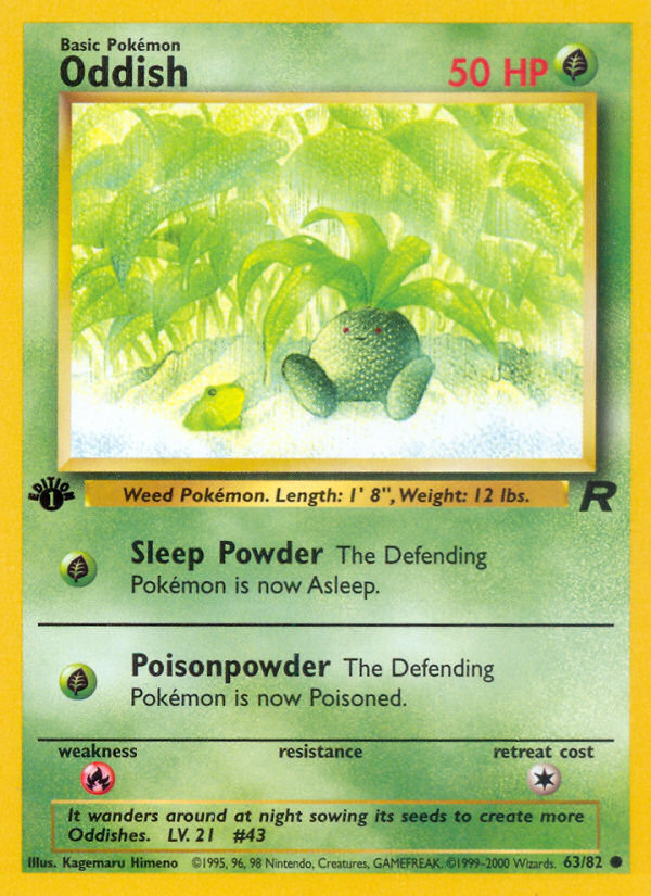 Oddish (63/82) [Team Rocket 1st Edition] | Good Games Cannington
