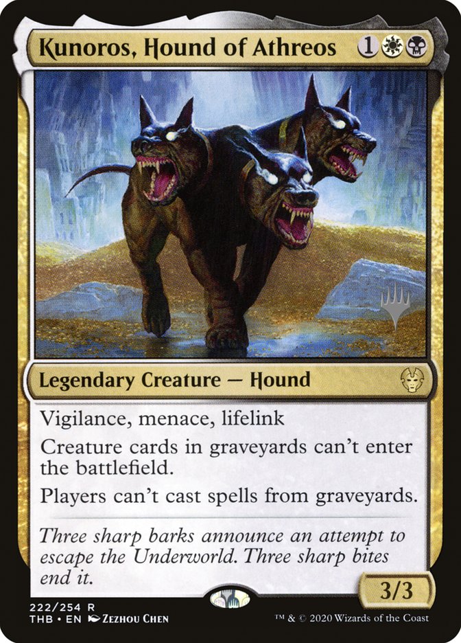 Kunoros, Hound of Athreos (Promo Pack) [Theros Beyond Death Promos] | Good Games Cannington