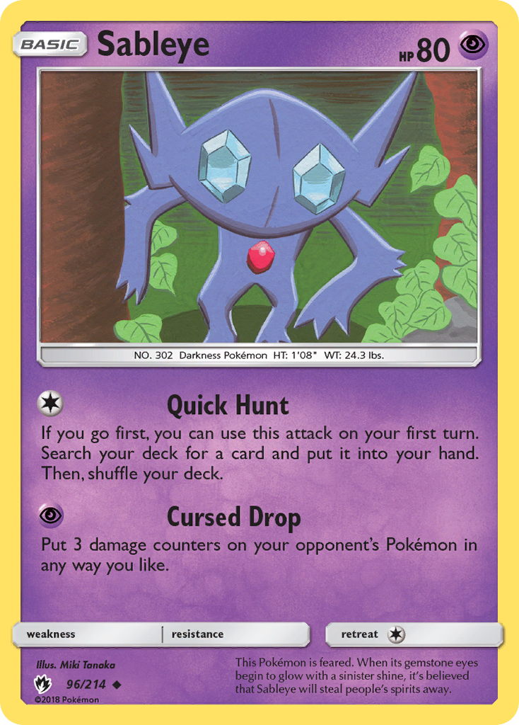Sableye (96/214) [Sun & Moon: Lost Thunder] | Good Games Cannington
