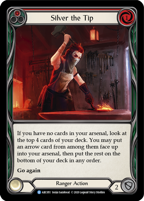 Silver the Tip (Red) [U-ARC051] Unlimited Rainbow Foil | Good Games Cannington