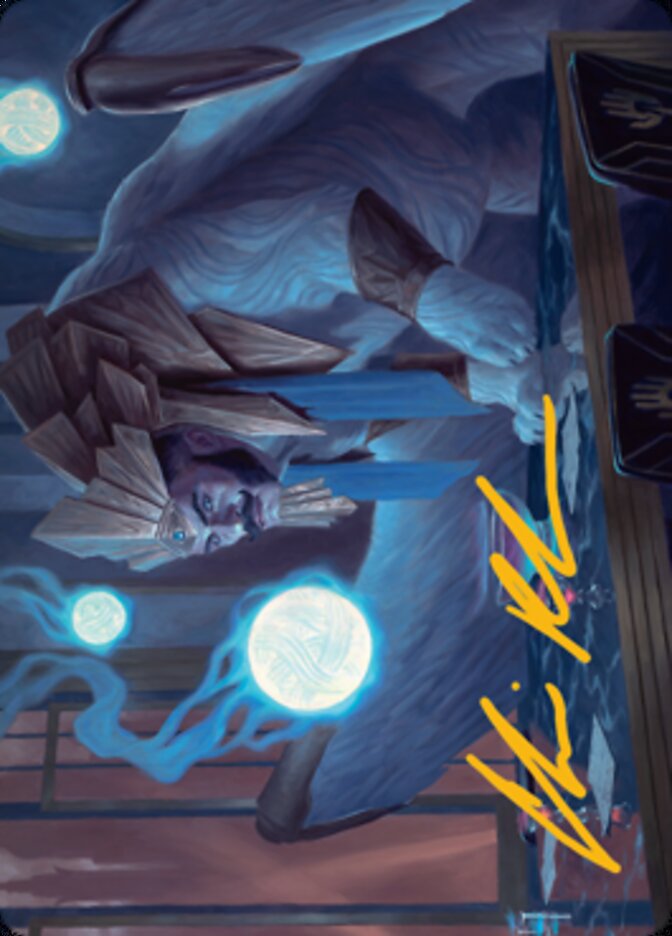Tivit, Seller of Secrets Art Card (Gold-Stamped Signature) [Streets of New Capenna Art Series] | Good Games Cannington