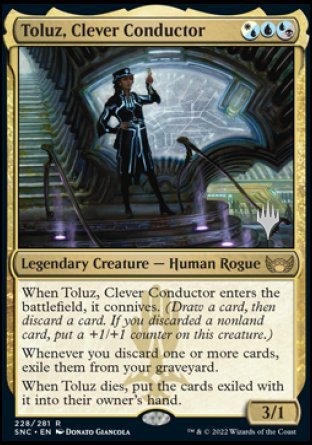 Toluz, Clever Conductor (Promo Pack) [Streets of New Capenna Promos] | Good Games Cannington