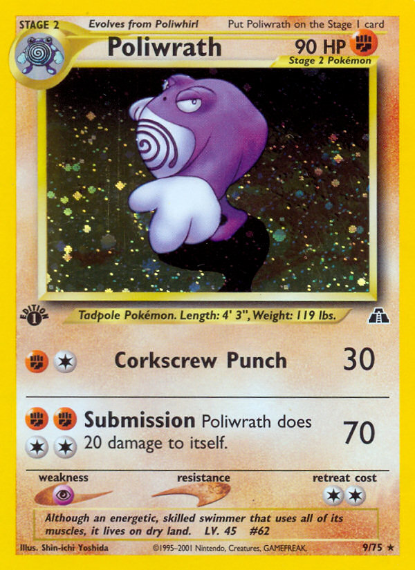 Poliwrath (9/75) [Neo Discovery 1st Edition] | Good Games Cannington