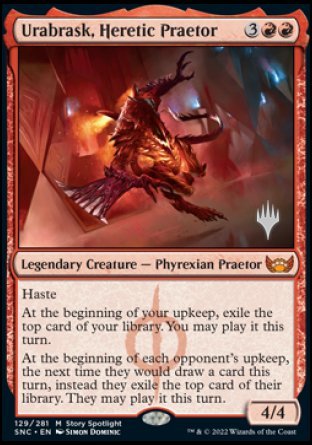 Urabrask, Heretic Praetor (Promo Pack) [Streets of New Capenna Promos] | Good Games Cannington