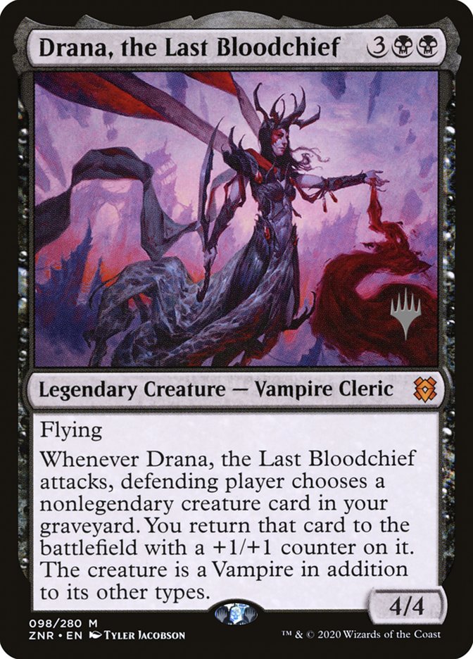 Drana, the Last Bloodchief (Promo Pack) [Zendikar Rising Promos] | Good Games Cannington
