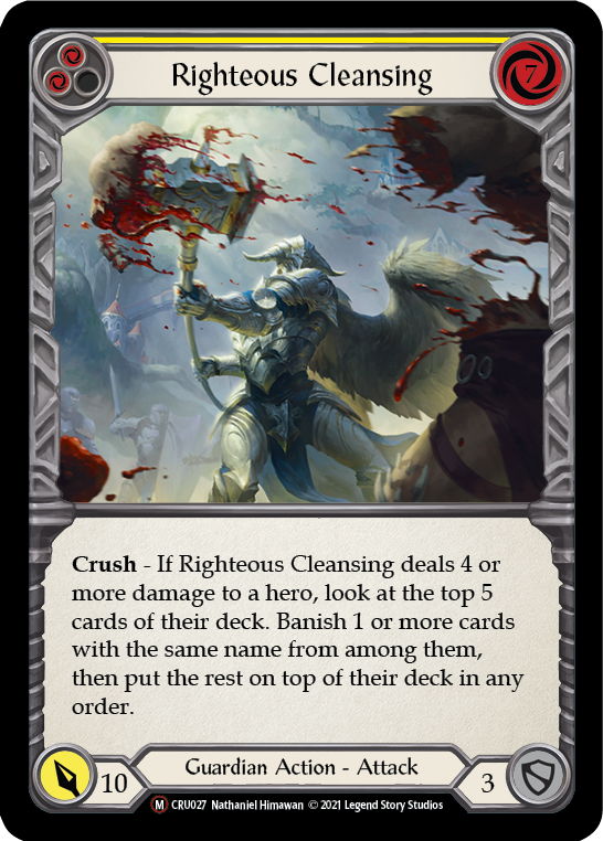 Righteous Cleansing [U-CRU027-RF] Unlimited Rainbow Foil | Good Games Cannington