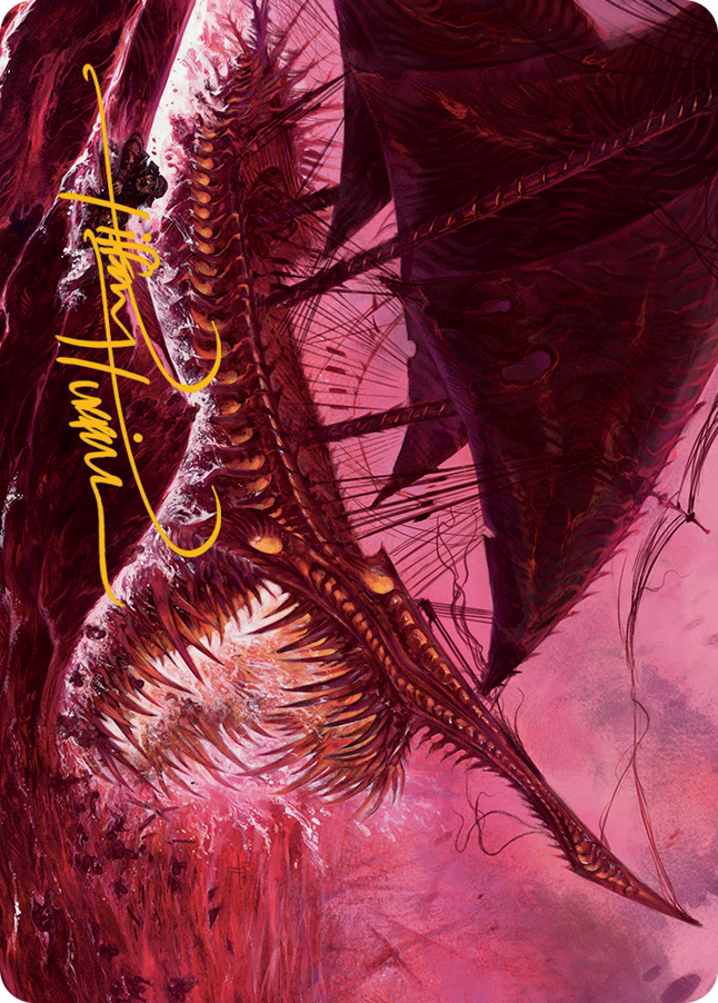 Marauding Dreadship Art Card (Gold-Stamped Signature) [March of the Machine Art Series] | Good Games Cannington