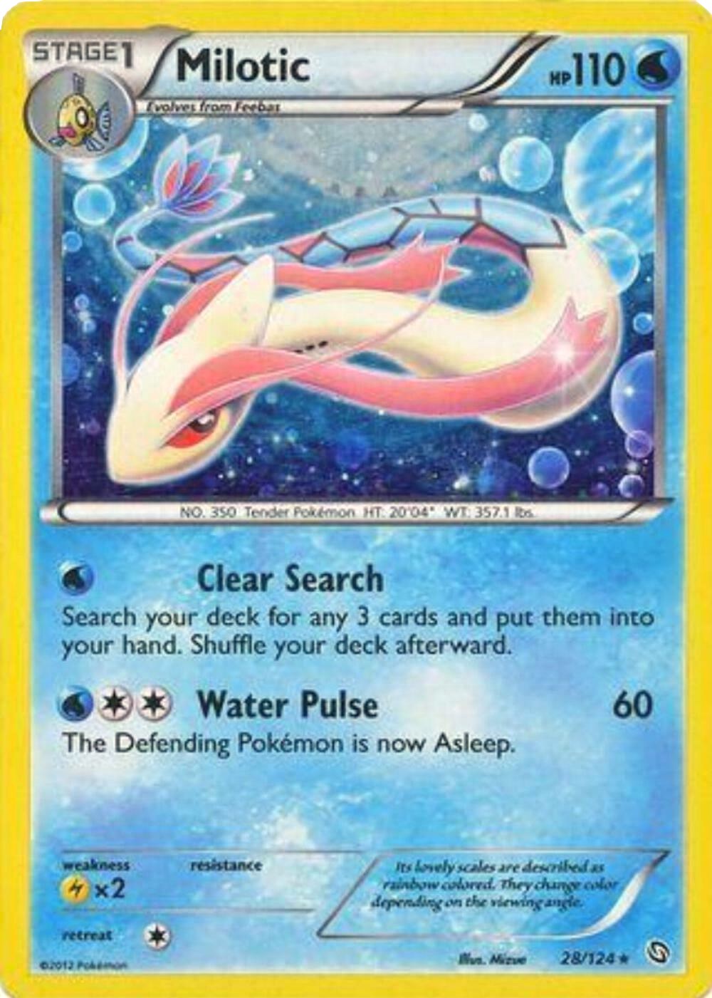 Milotic (28/124) (Cosmos Holo) [Black & White: Dragons Exalted] | Good Games Cannington
