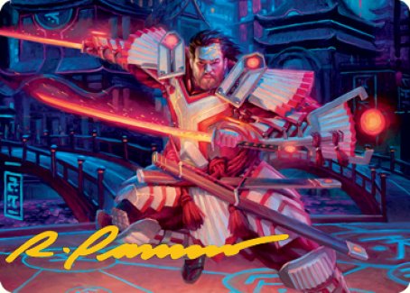 Isshin, Two Heavens as One 1 Art Card (Gold-Stamped Signature) [Kamigawa: Neon Dynasty Art Series] | Good Games Cannington