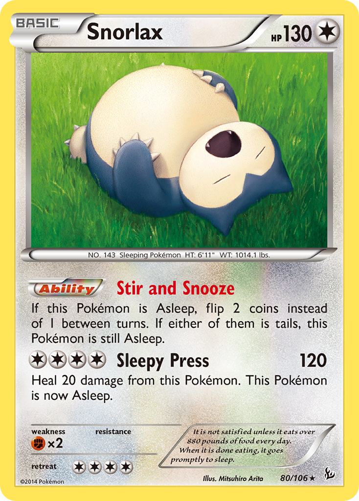 Snorlax (80/106) [XY: Flashfire] | Good Games Cannington